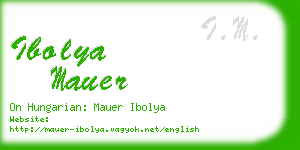 ibolya mauer business card